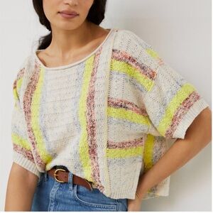 Pilcro Beachside Striped Bohemian Sweater size Medium